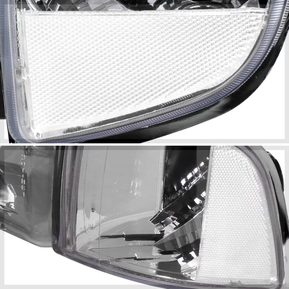 Chrome Housing Headlight Clear Corner Turn Signal Reflector X6648
