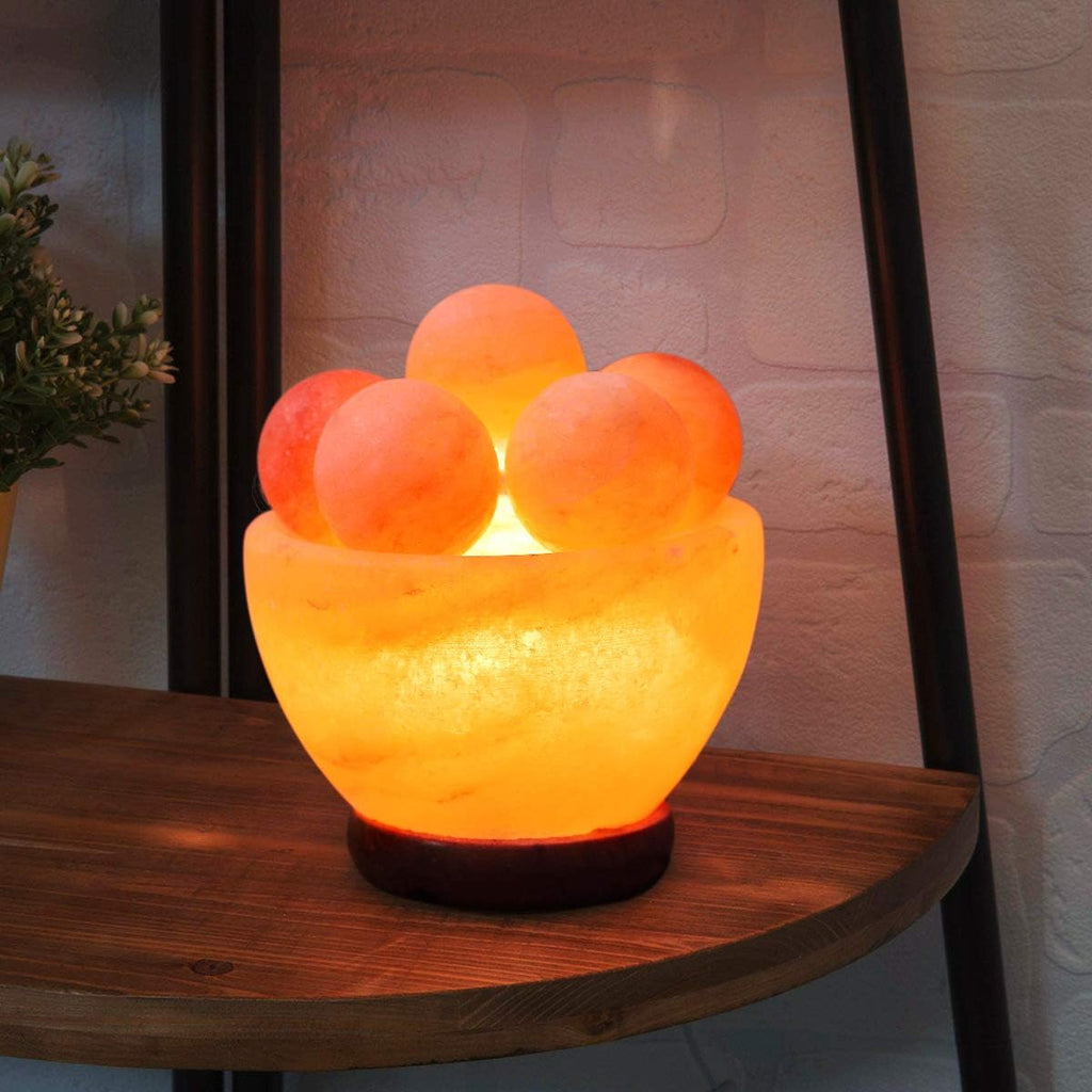 6 inches 8 lbs. Himalayan Salt Lamp with Dimmer Switch and Extra Bulb I254212