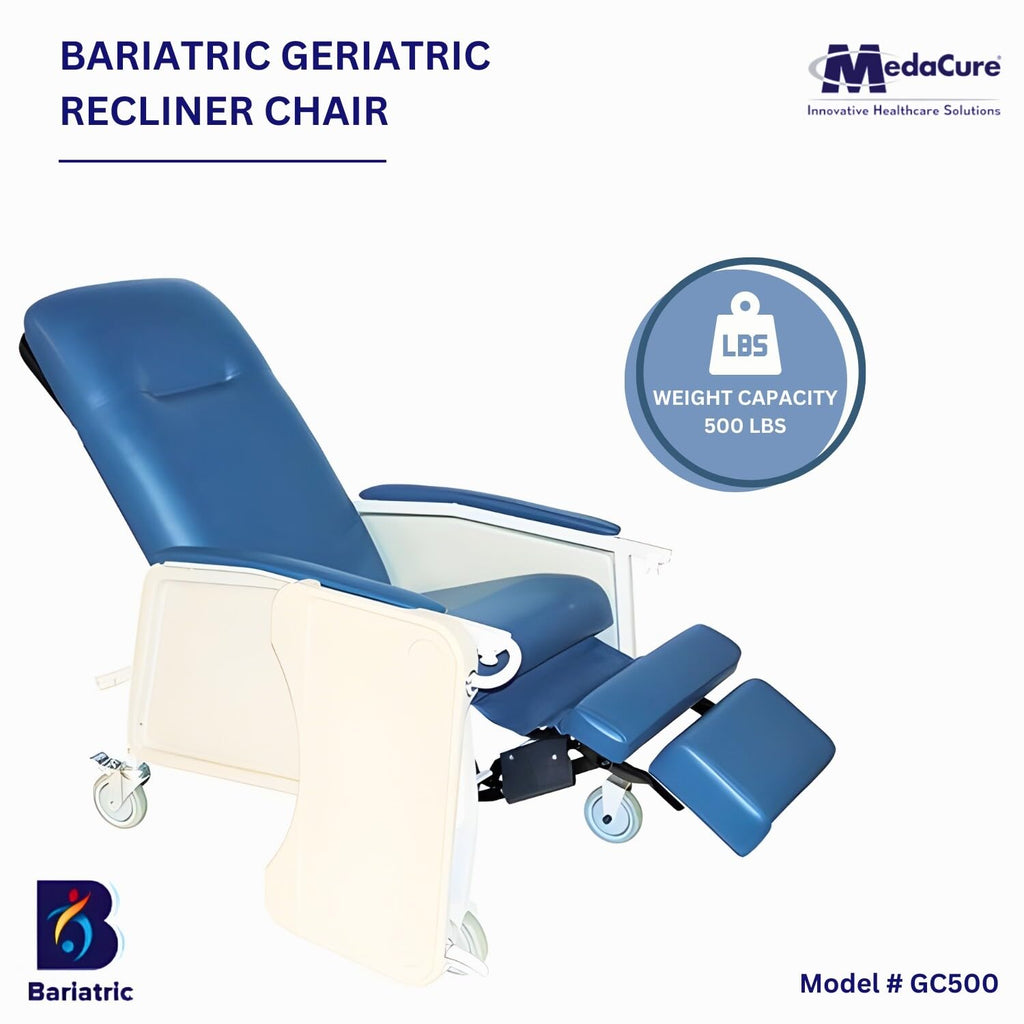Reclining Geri Chair, 3 Positions, 500 Lbs Weight Capacity H843