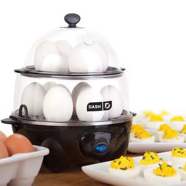 12 Capacity Black Egg Cooker E386
