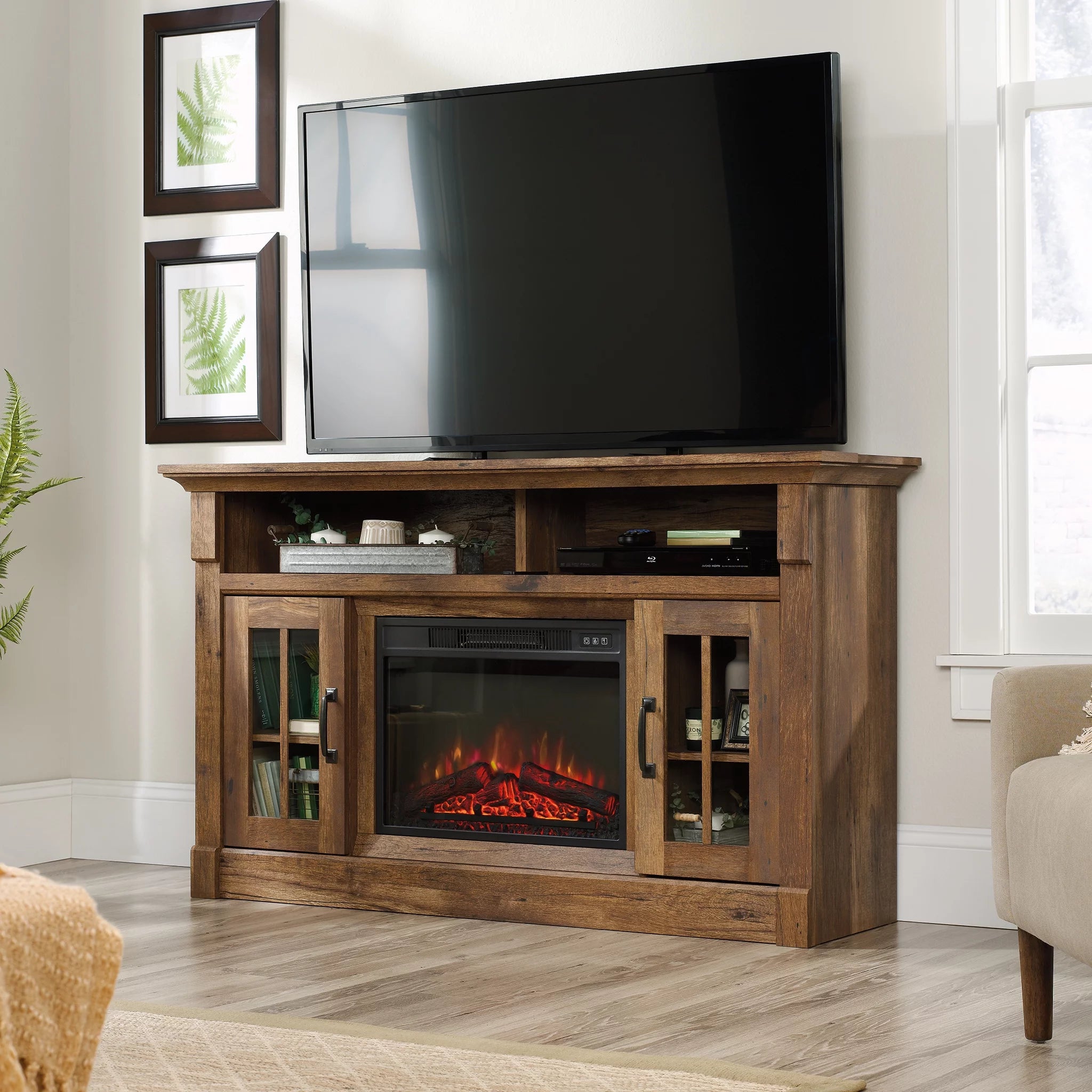 Vintage Oak Finish TV Stand for TVs up to 50" S954