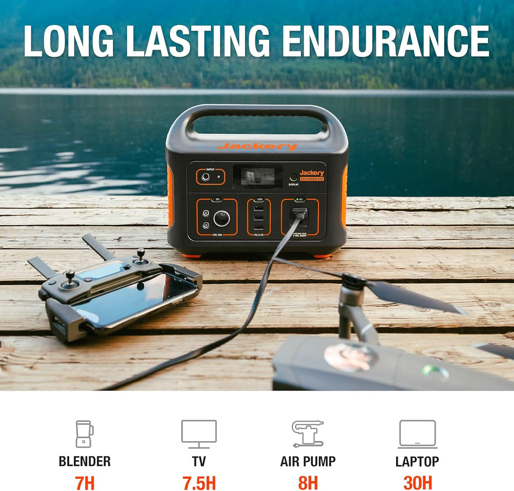 518Wh Solar Generator with Solar Saga 100 H11928