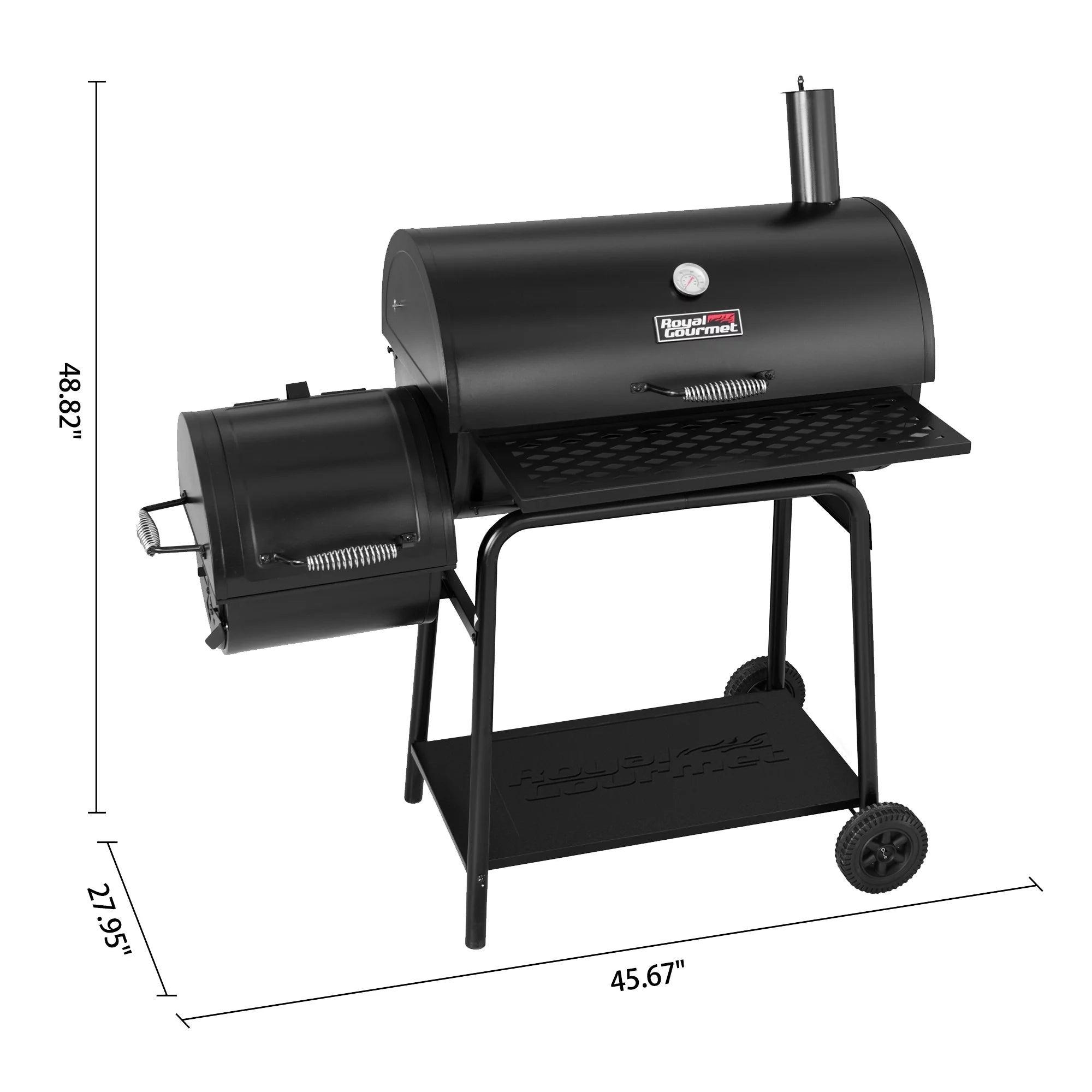 30" Charcoal Grill with Offset Smoker S8133