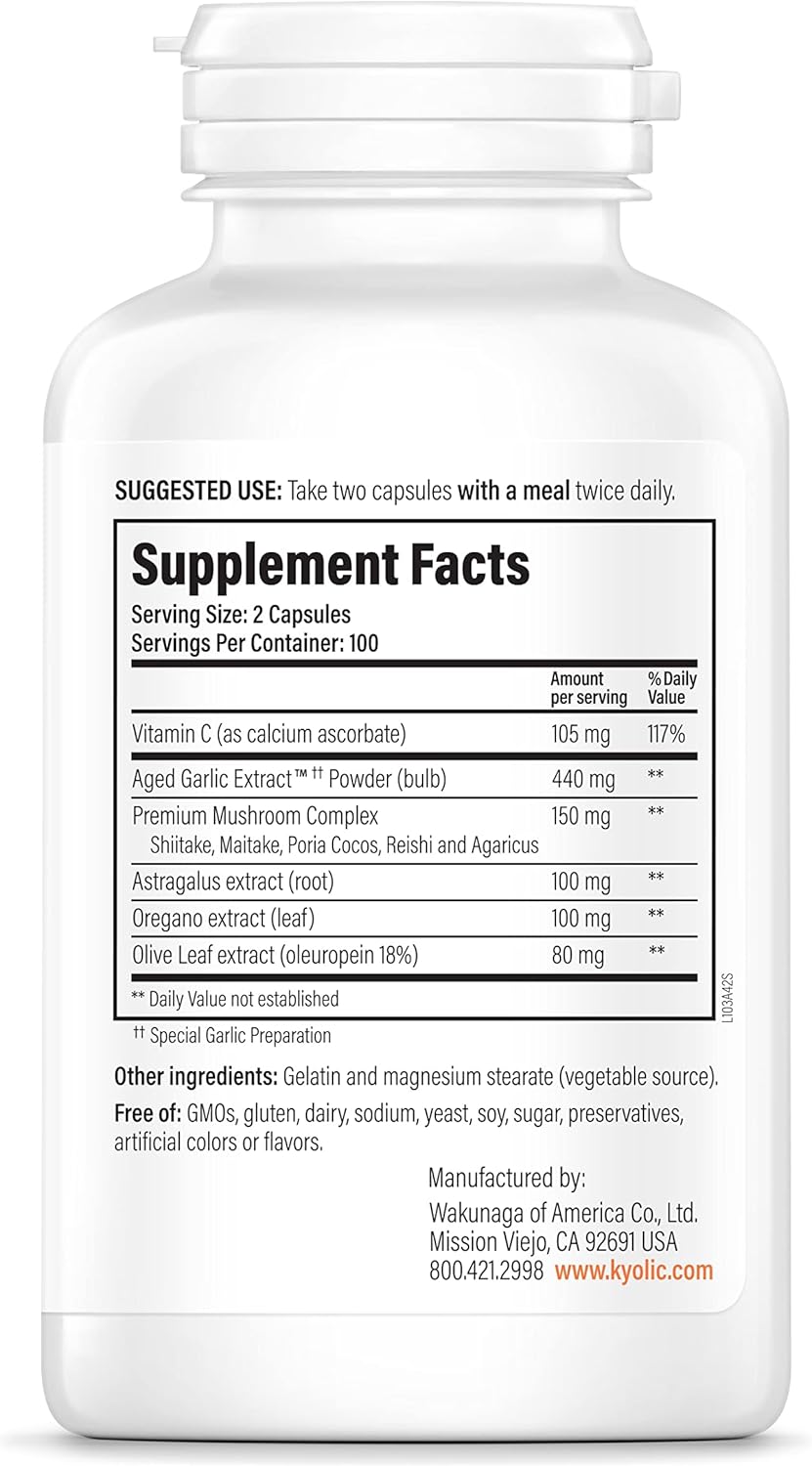 200 Capsules Aged Garlic Extract H154