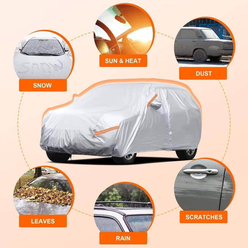Silver Waterproof Car Cover for Jeep Wrangler 4 Door R114