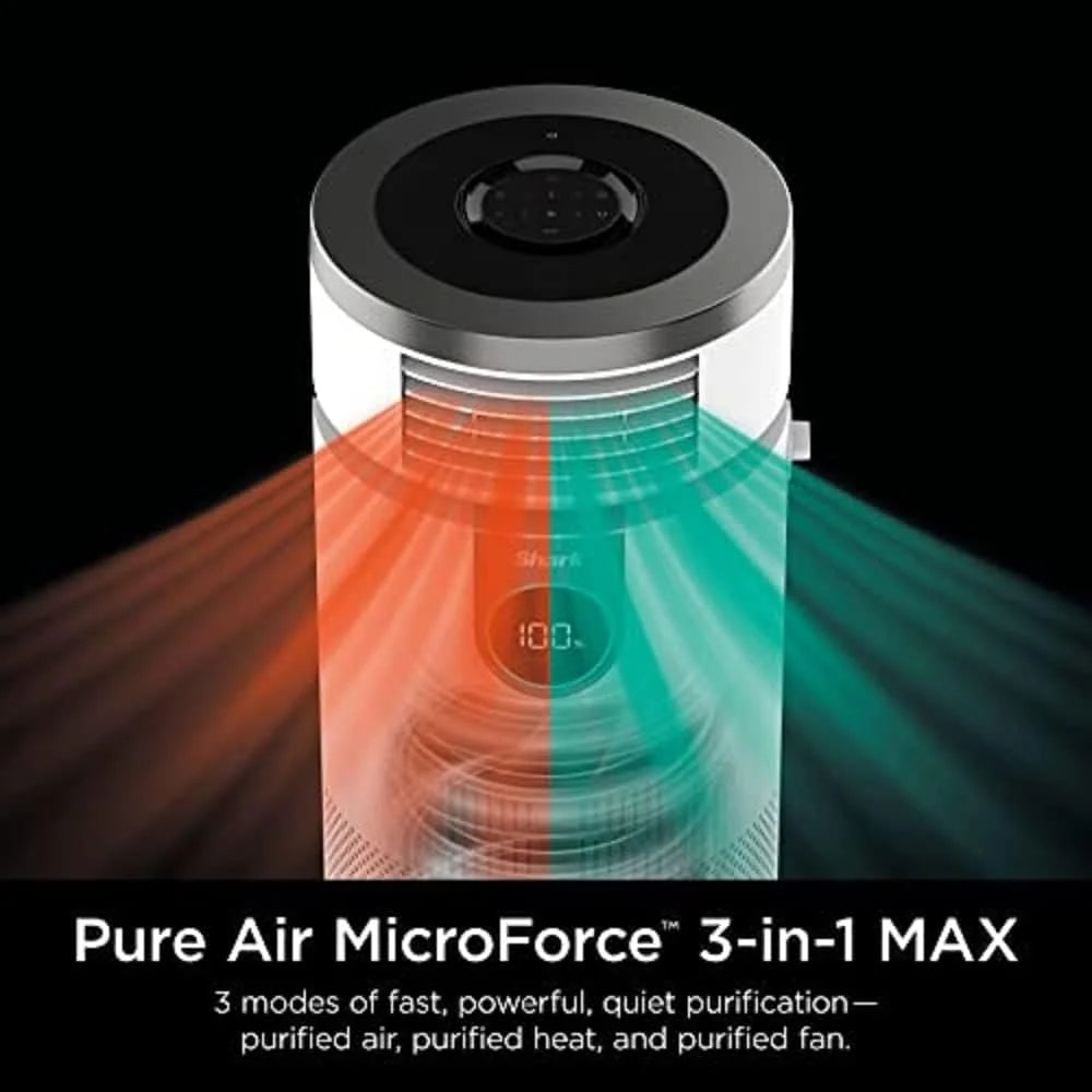 Open Box 3-in-1 Air Purifier Heater Fan HEPA Filter White A7609