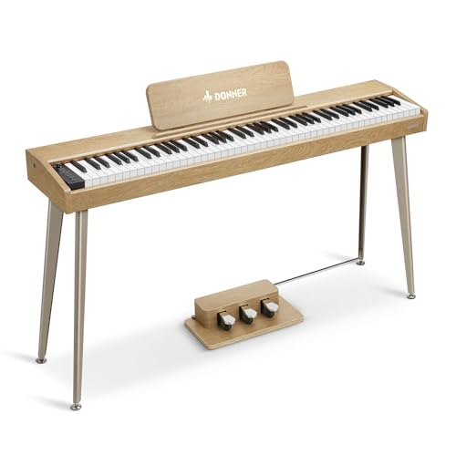 Black 88 Key Digital Piano with Graded Hammer Weighted Keyboard M9980