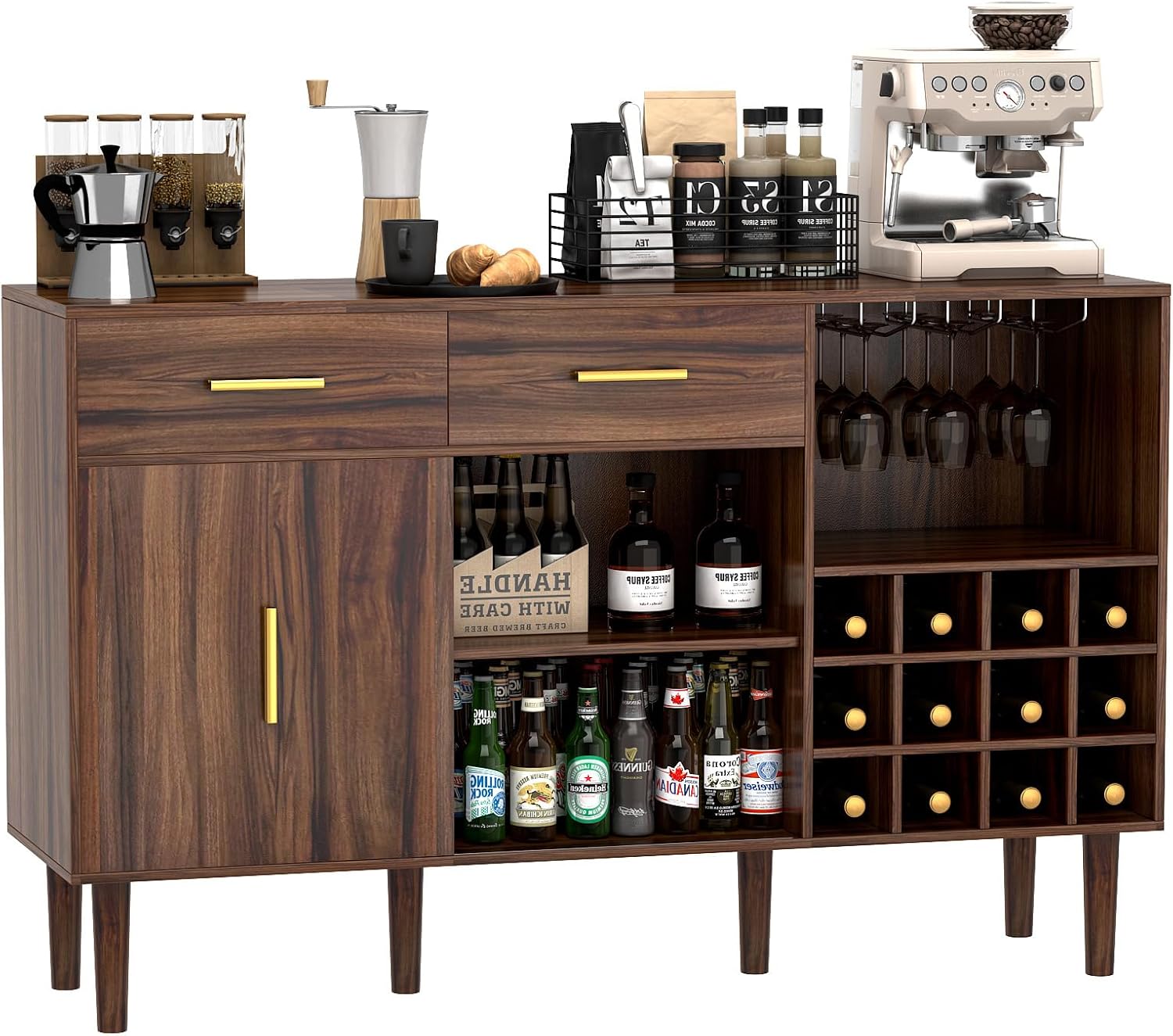 52" Rustic Wine Bar Cabinet N532