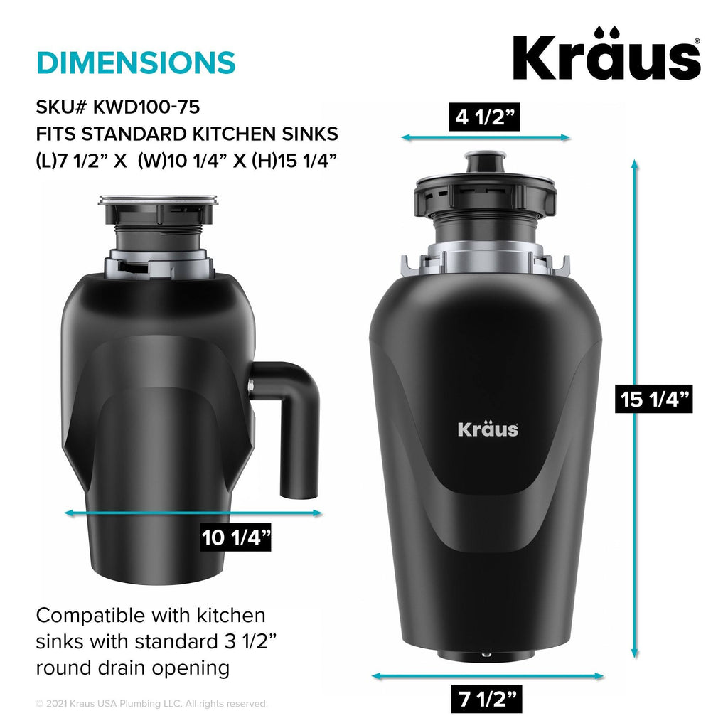 0.75 HP Continuous Feed Garbage Disposal V28757