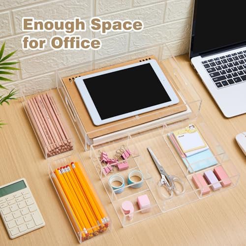 Clear Acrylic Desk Drawer Organizer Set 4 Pack G568