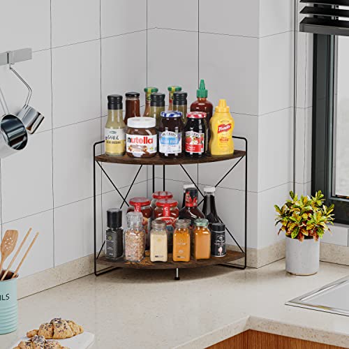 2 Tier Corner Shelf, 9.8x9.8x13.1in O996