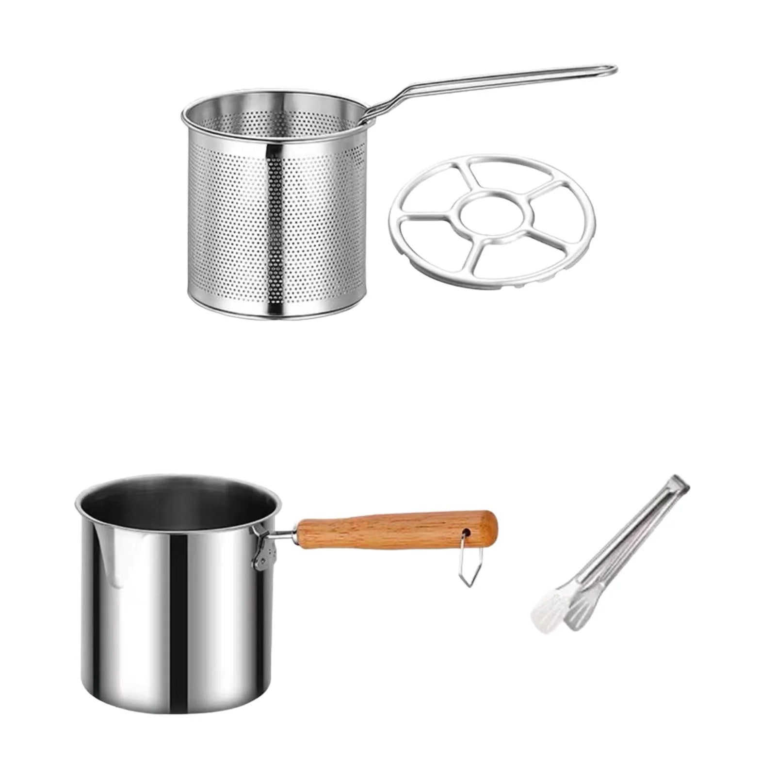 Deep Frying Pot with Strainer Basket with Handle M871