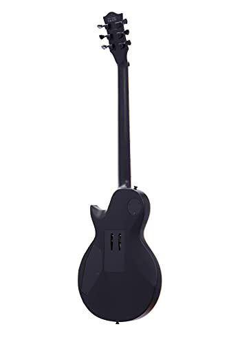 Satin Black Solid Body Electric Guitar with Floyd Rose Tremolo B317