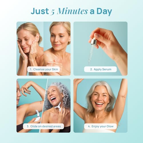 Neck Face Arms Legs Skin Tightening Lifting Lymphatic Drainage Massager Tool with LED Light Sonic Vibration Thermal Activation Z467