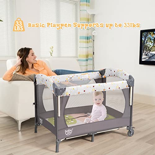 4 in 1 Pack and Play with Bassinet and Changing Table P38082