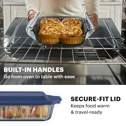 Smoke Glass Baking Dish with Lid G1607