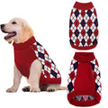 Red Argyle Knit Dog Sweater A62155