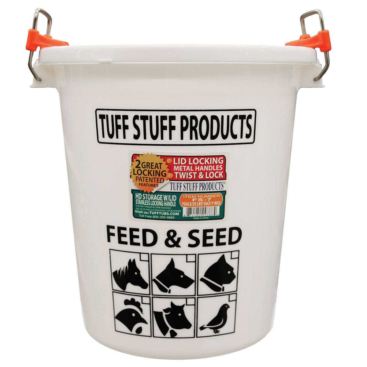 Feed & Seed Storage Drum with Lid V43862