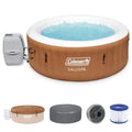 Black Round Inflatable Hot Tub with Insulated Cover Q1765