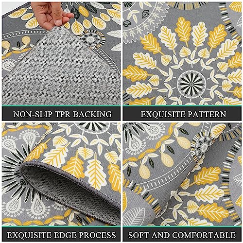 Farmhouse Kitchen Rugs Sets of 3, Non Slip Washable Kitchen Mat O2976