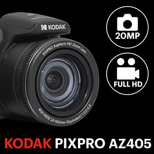 20MP Digital Camera 40X Optical Zoom 24mm Wide Angle Lens Optical Image Stabilization 1080P Full HD Video 3" LCD White W65566