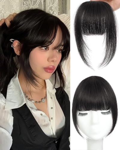 100% Real Human Hair Wispy Bangs Light Brown N654