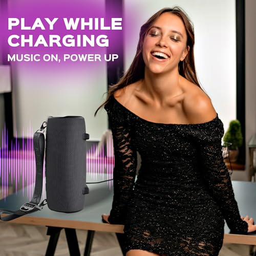 60W Stereo Wireless Speaker with Deep Bass, 20H Playtime, Waterproof E240281