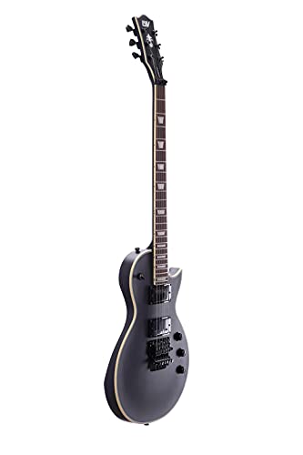 Satin Black Solid Body Electric Guitar with Floyd Rose Tremolo B317