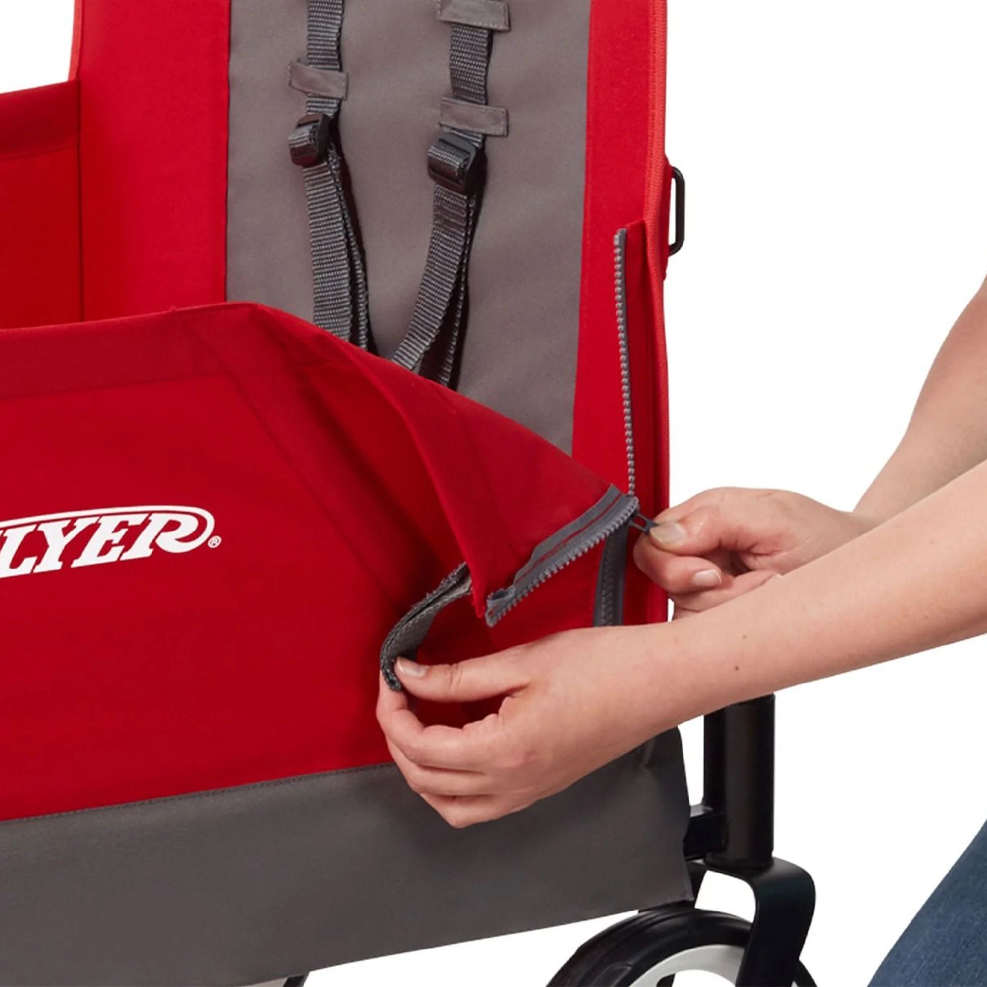 Red/Black Convertible Stroll N Wagon with Pull & Push Handle J212790