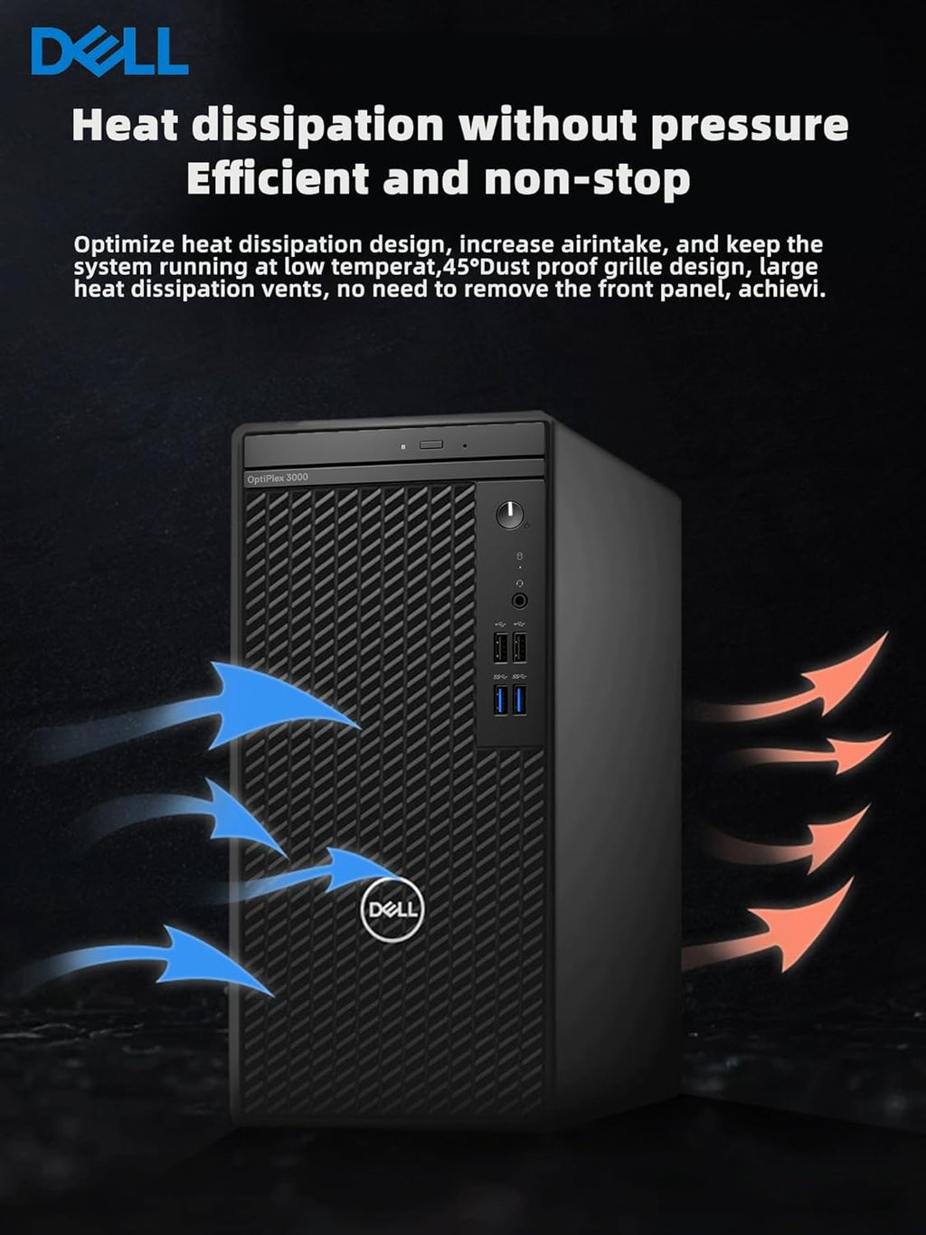 12th Gen Intel Core i5-12500 16GB RAM 256GB SSD 1TB HDD Windows 11 Pro Tower Desktop Computer A74702