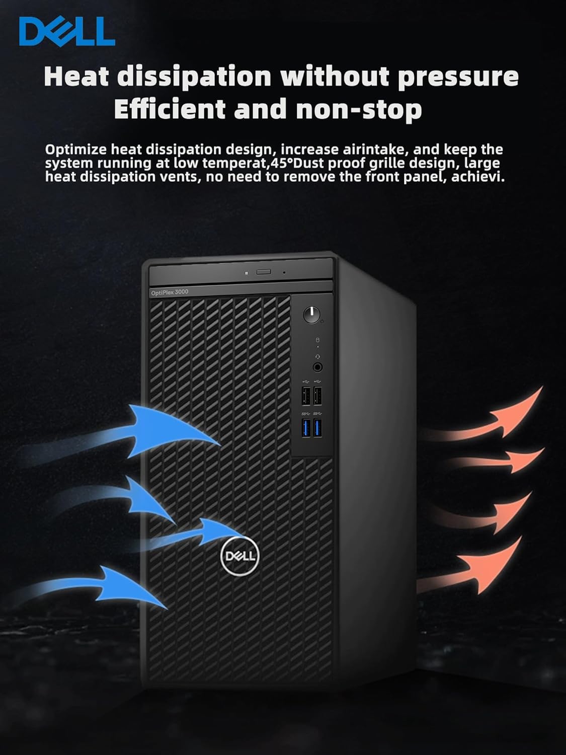 12th Gen Intel Core i5-12500 16GB RAM 256GB SSD 1TB HDD Windows 11 Pro Tower Desktop Computer A74702