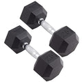 Pair Rubber Encased Hex Dumbbell M46289