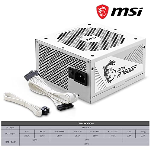 White 850W Full Modular ATX Power Supply T717