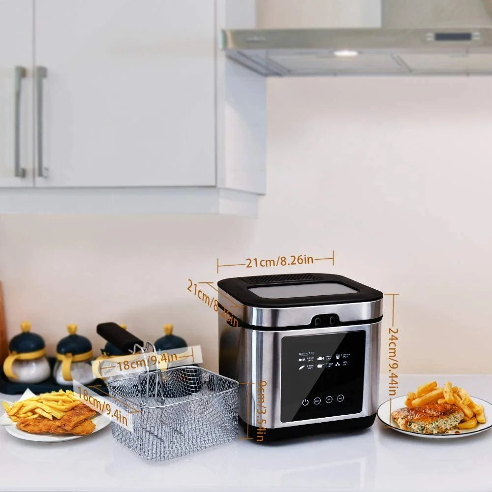 Stainless Steel Electric Deep Fryer with Basket, 2.5l S904