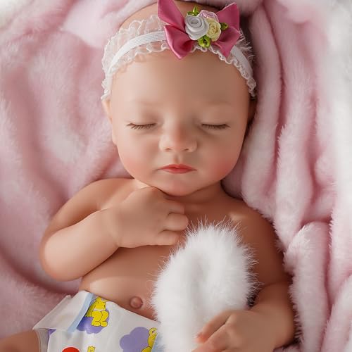 16 Inch Full Platinum Silicone Reborn Baby Doll M6048