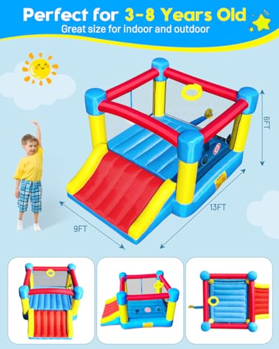 6.7'x8.4' Inflatable Bounce House with Slide N2711