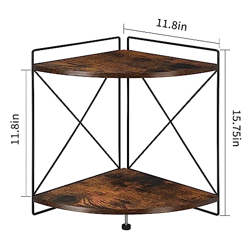 2 Tier Corner Shelf, 9.8x9.8x13.1in O996
