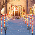 2PK 12 PCS 15FT Solar Candy Cane Lights T965