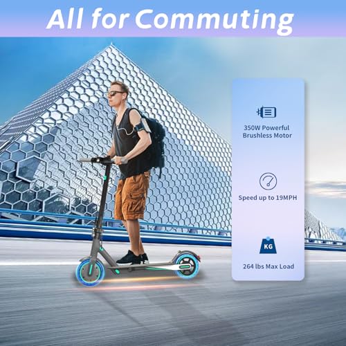 Electric Scooter with 8.5" Honeycomb Tire, Foldable Aluminum Alloy E-Scooter O55759