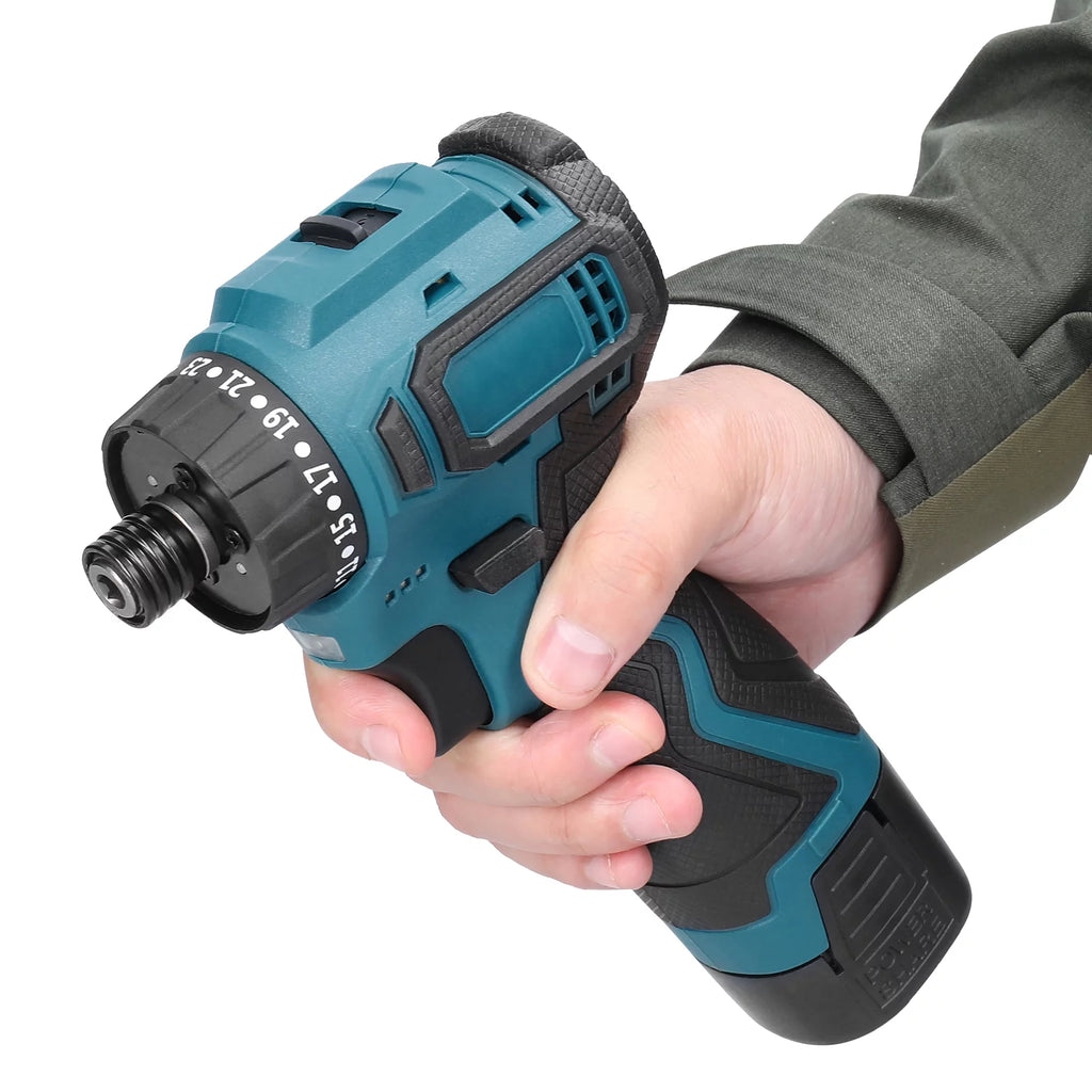 18V Electric Screwdriver Torque Adjustable 2 Speed Control Modes Brushless Motor Repair Tool Kit R353