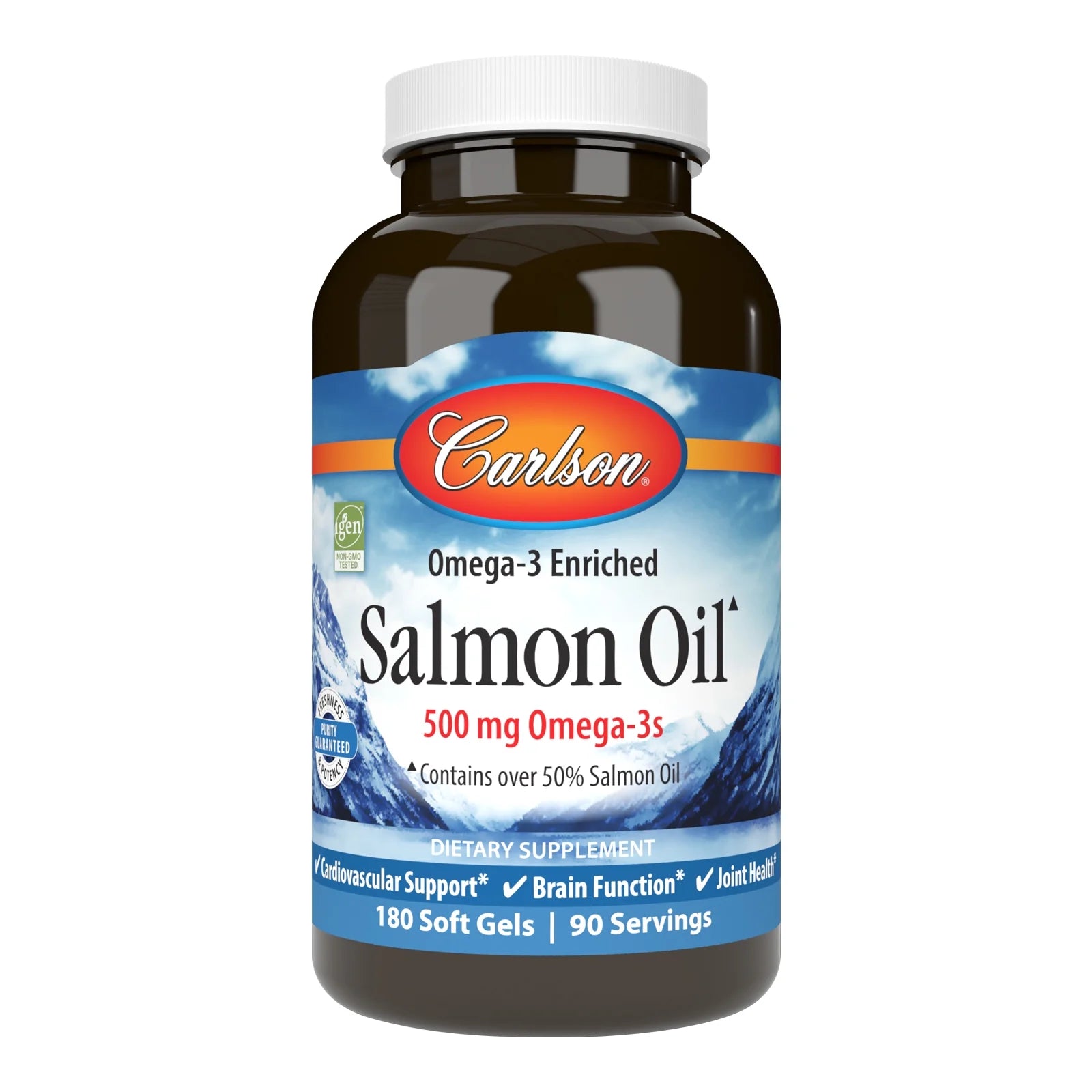 Norwegian Salmon Oil 500 mg Omega-3s 180 Softgels D90026