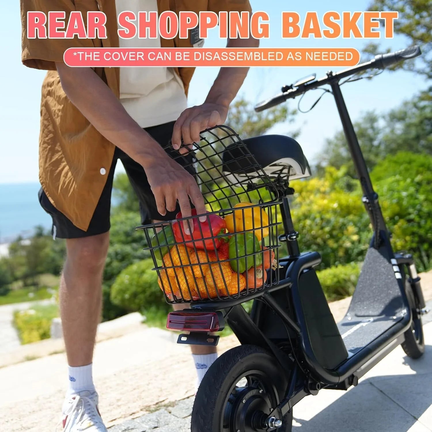 400W Motor 12" Pneumatic Tire Foldable Electric Scooter with Seat N957