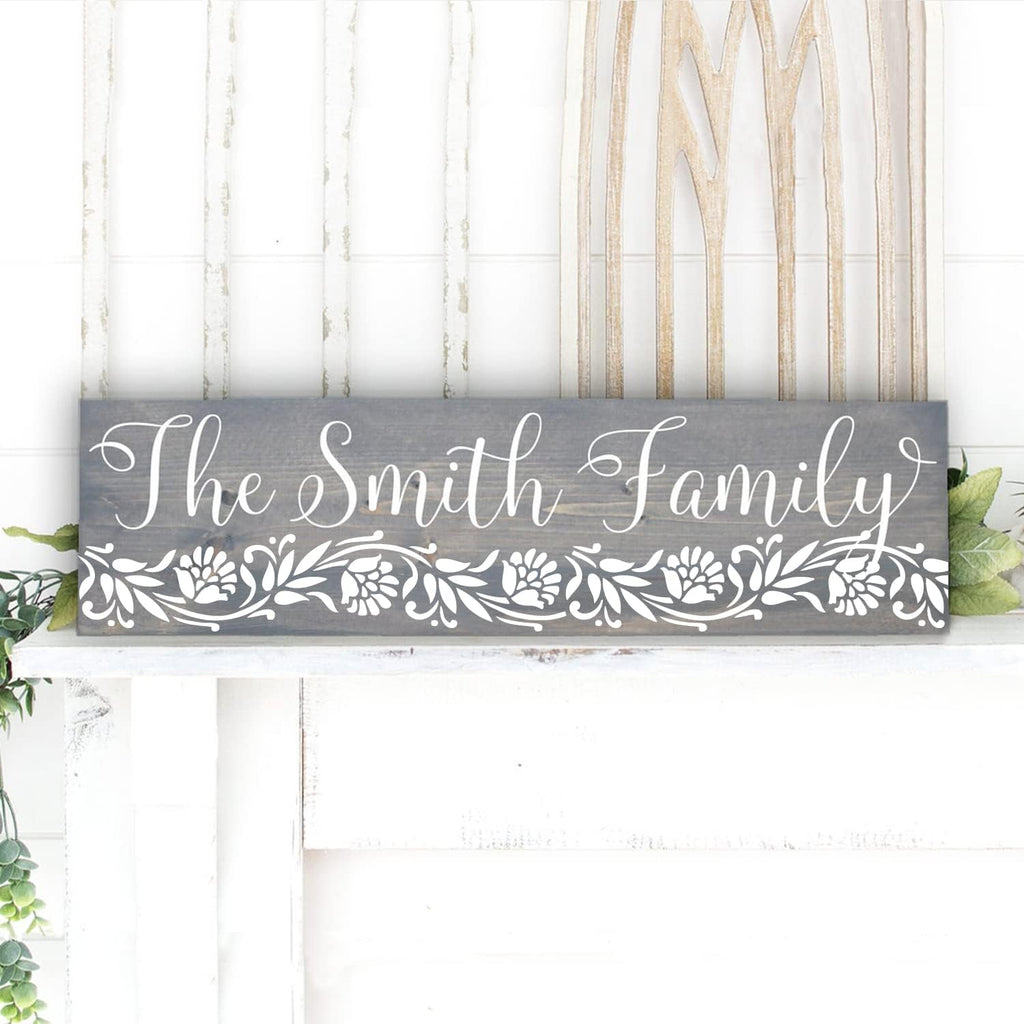 Floral Border Stencil 12x12Inch Reusable Stencil R93870