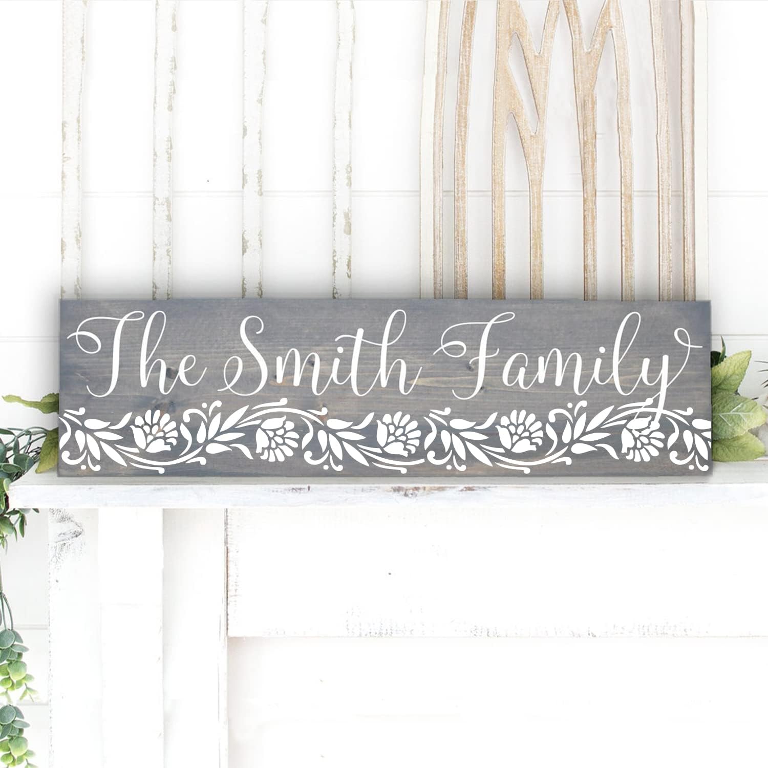 Floral Border Stencil 12x12Inch Reusable Stencil R93870