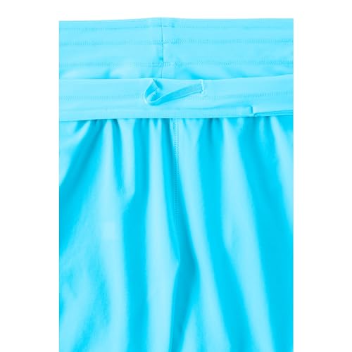 Women's 11" Quick Dry Elastic Waist Board Shorts Swim Cover-up Shorts with Panty Z46521