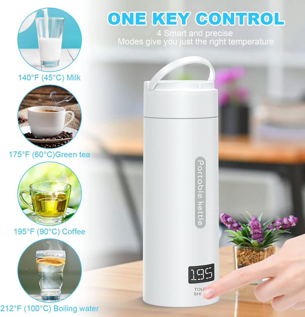 380ml Portable Electric Tea Kettle with Auto Shut-Off P330