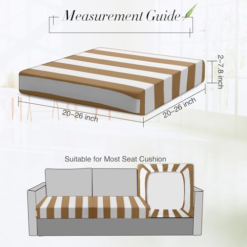 Gray 8Pcs Outdoor Stretch Sofa Cushion Covers R3680