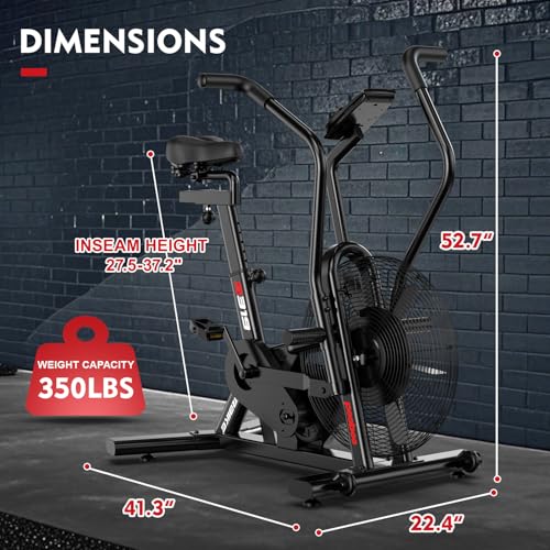 Exercise Bike with Air Resistance Bluetooth Fan Bike R3337