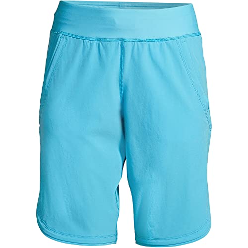 Women's 11" Quick Dry Elastic Waist Board Shorts Swim Cover-up Shorts with Panty Z46521