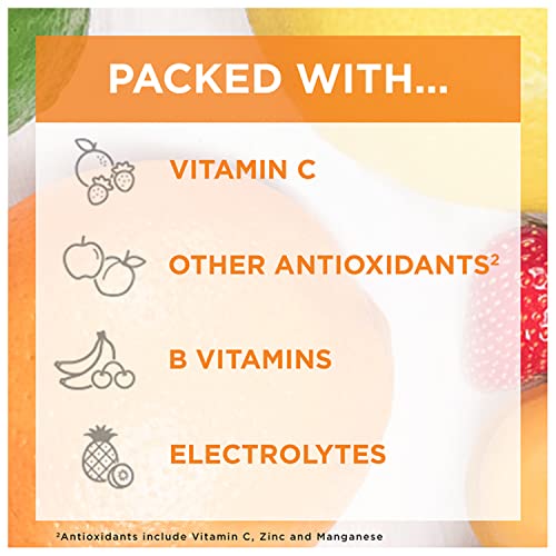 1000mg Vitamin C Powder with Antioxidants, B Vitamins and Electrolytes, Strawberry Kiwi Flavor - 30 Count Z25061